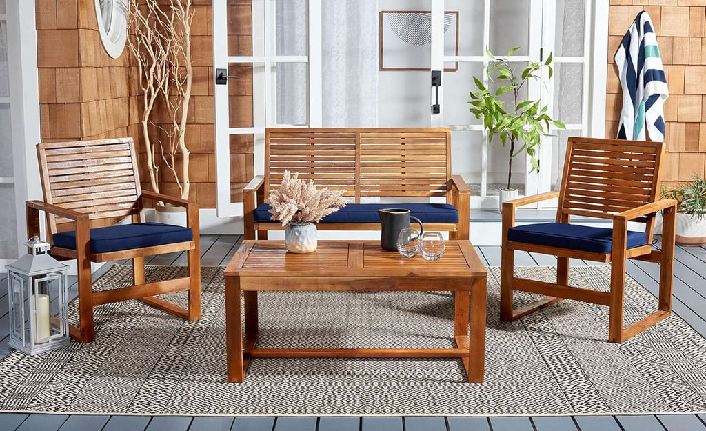 Acacia Patio Furniture Set for Outdoor Dining Comfort