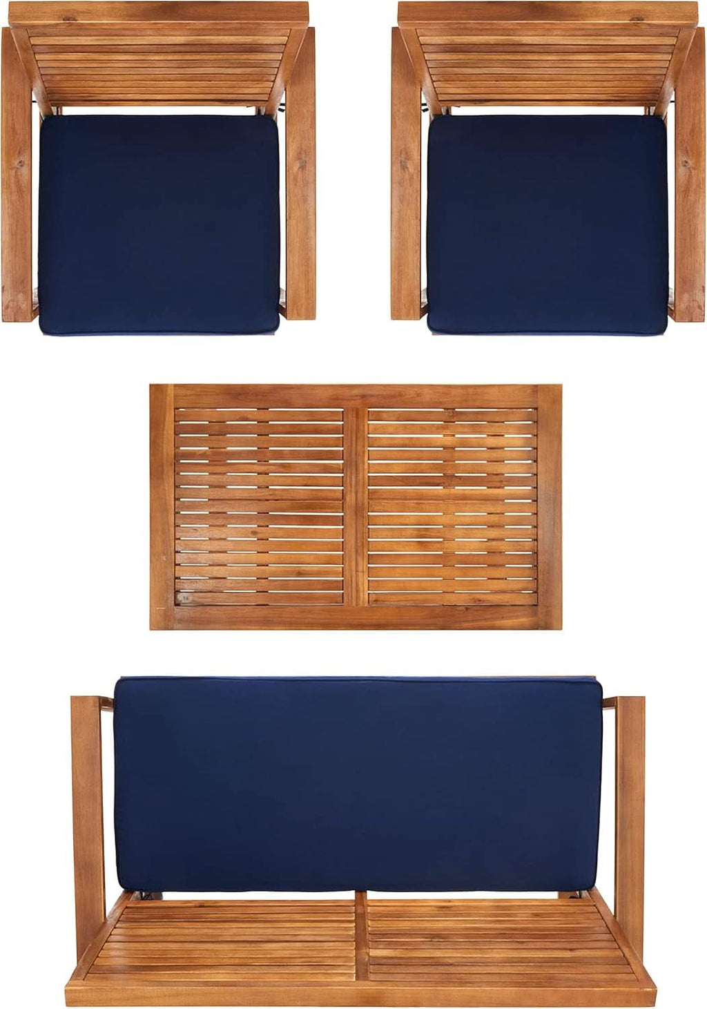 Acacia Patio Furniture Set for Outdoor Dining Comfort