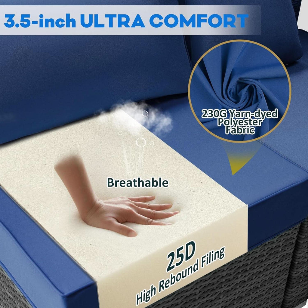 Water-Resistant Outdoor Cushions for Patio Furniture Sets