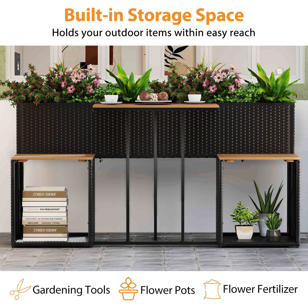 Patio Furniture Set with Raised Garden Bed for Porch and Yard