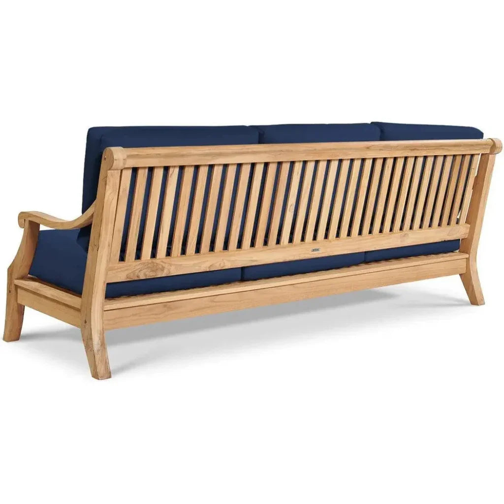 Sonoma Teak Deep Outdoor Couch with Sunbrella Cushions