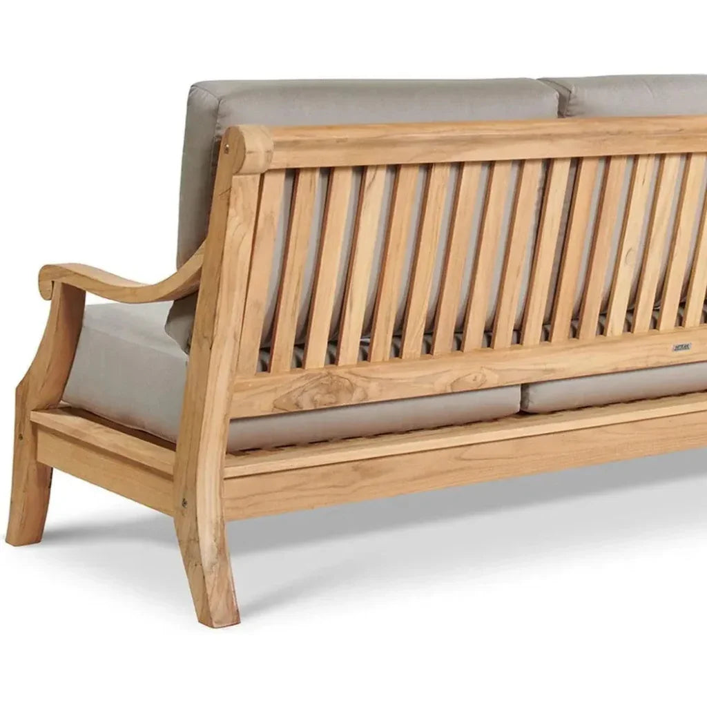Sonoma Teak Deep Outdoor Couch with Sunbrella Cushions