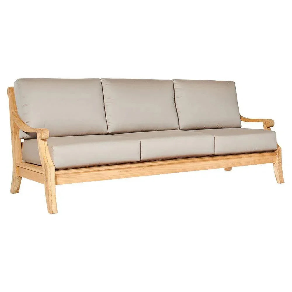 Sonoma Teak Deep Outdoor Couch with Sunbrella Cushions