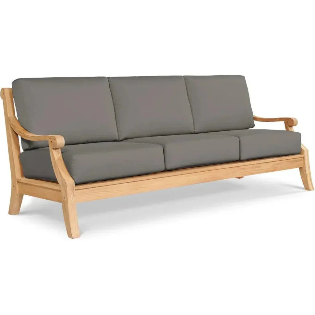 Sonoma Teak Deep Outdoor Couch with Sunbrella Cushions