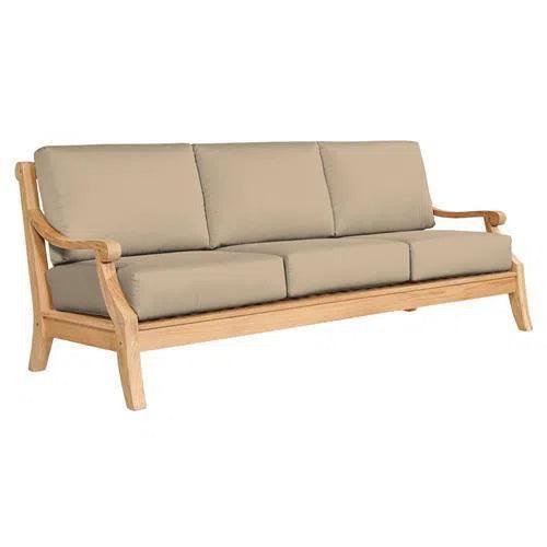 Sonoma Teak Deep Outdoor Couch with Sunbrella Cushions