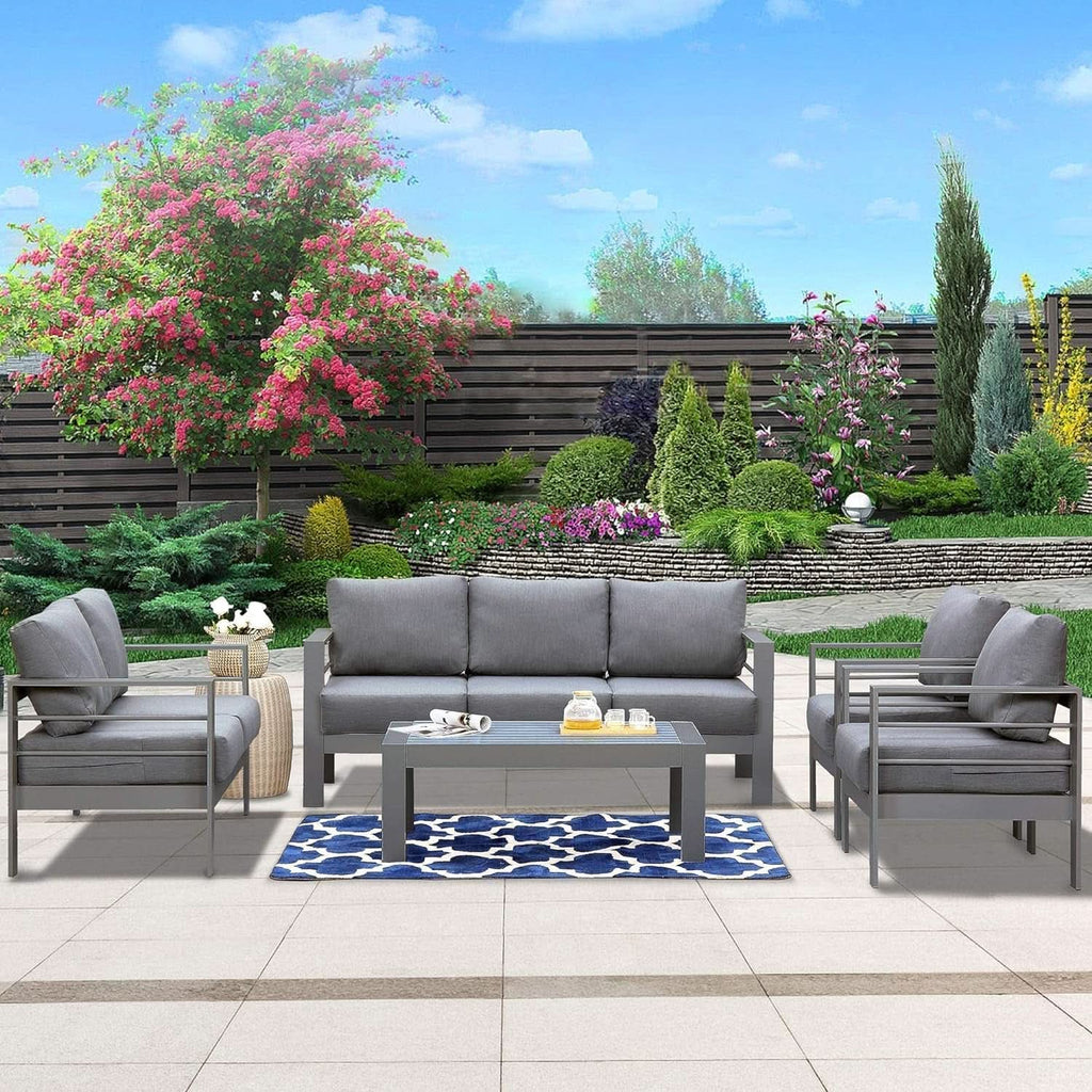 Modern Aluminum Outdoor Patio Furniture Set with Cushions