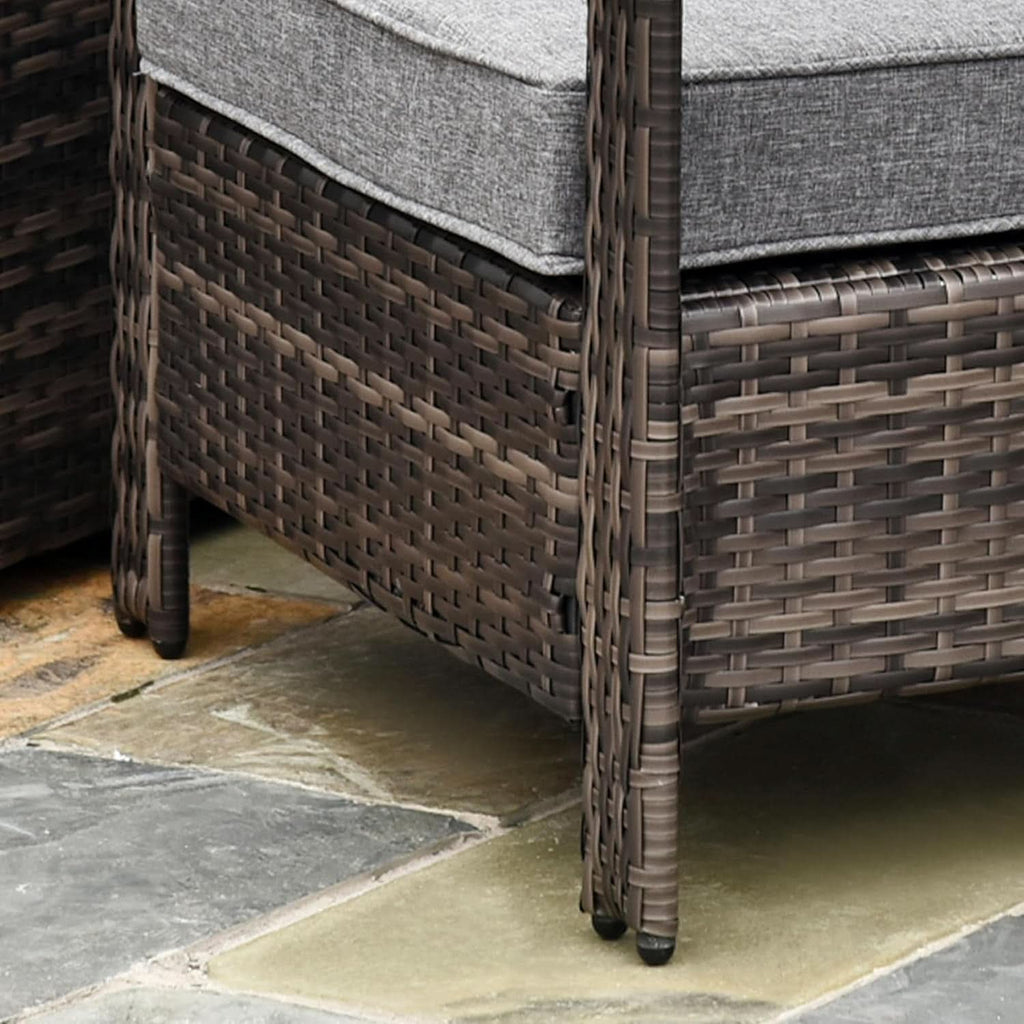 Three Piece Patio Furniture Set with Cushions and Table