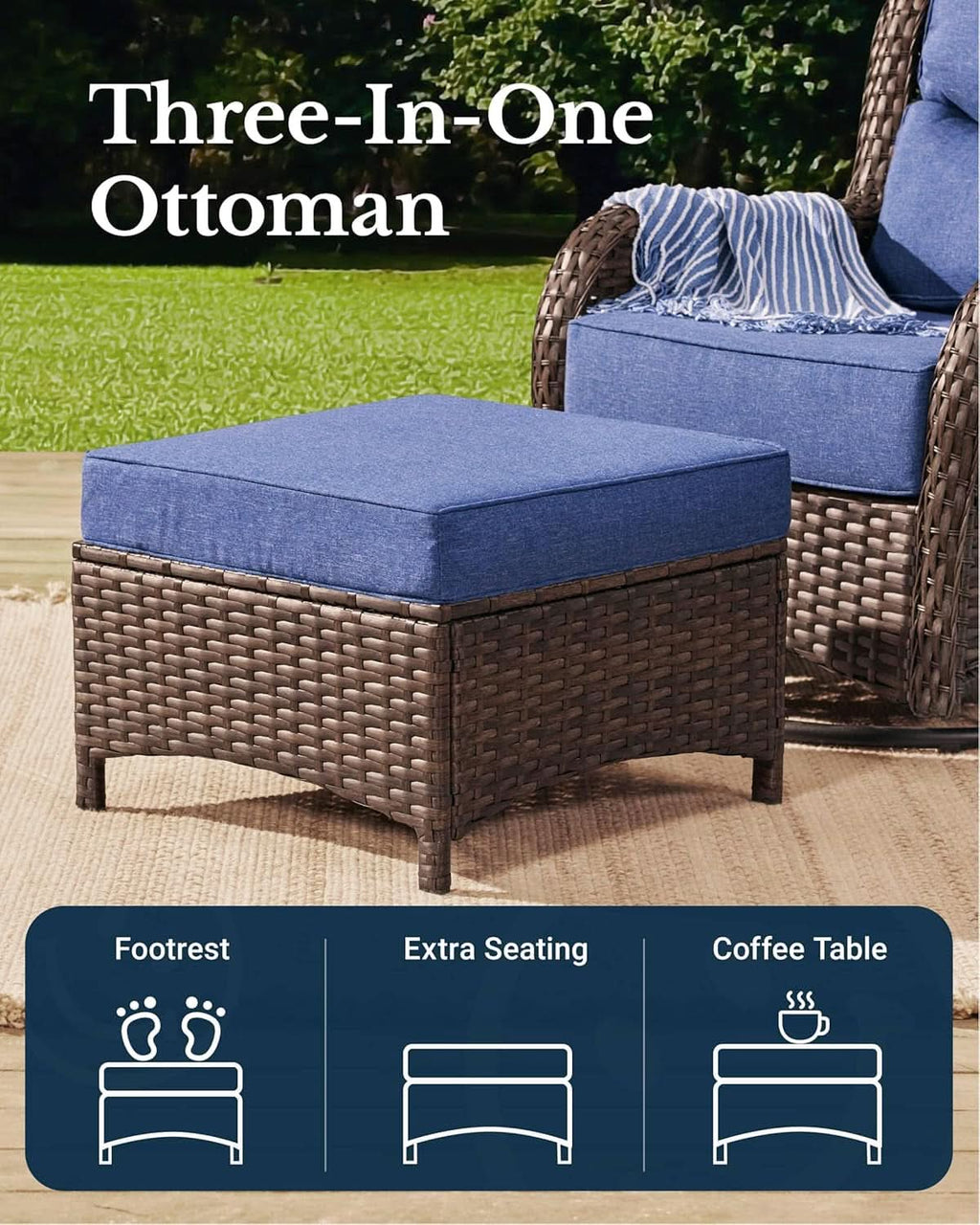 Luxury Outdoor Patio Furniture Set with Thick Cushions