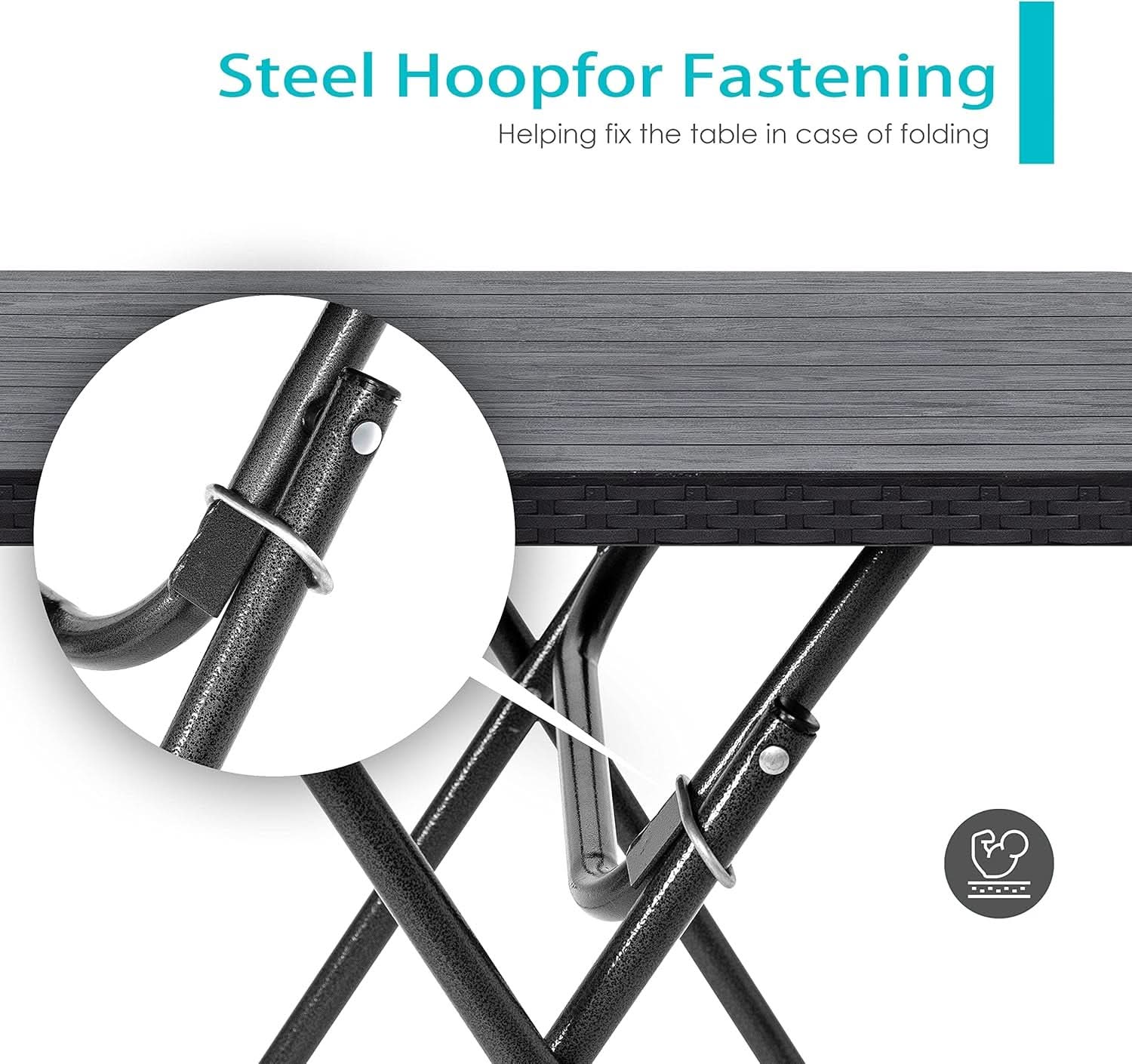 Three Piece Folding Patio Bistro Set All Weather Black For Balcony Porch And Backyard Outdoor Furniture