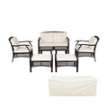7 Pieces Outdoor Patio Furniture Set with Waterproof Cover