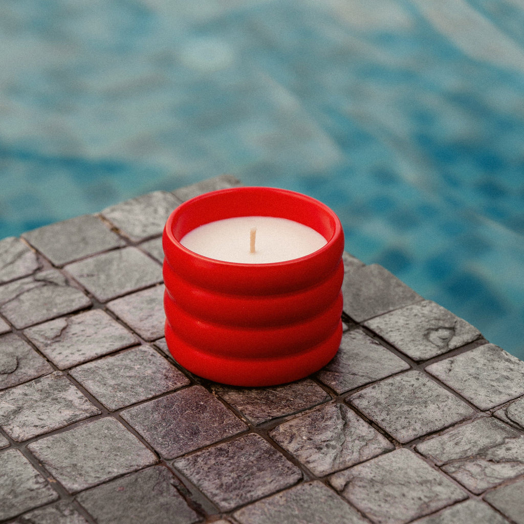 Soy Wax Ceramic Candle & Wick Trimmer Set